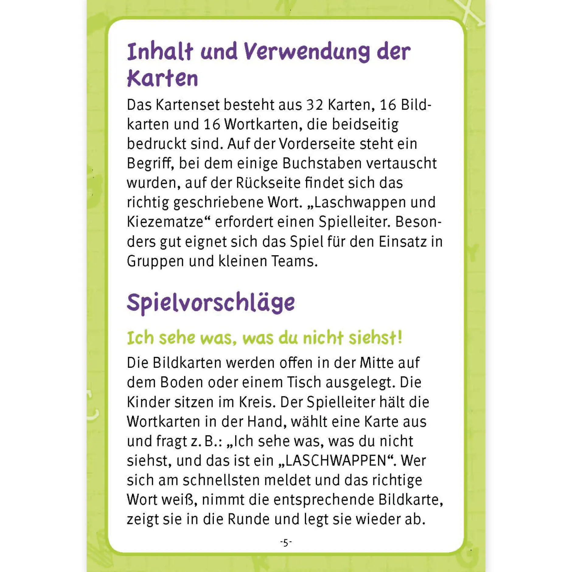 Kartenspiel "Laschwappen & Kiezematze", 32-tlg.