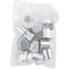 Kerzenhalter aus Metall, silbern, 12 Stück