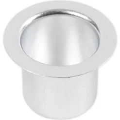 Kerzenhalter aus Metall, silbern, 12 Stück