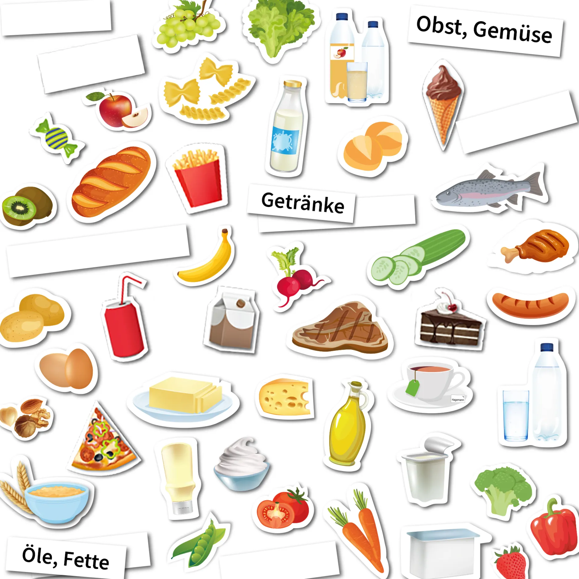 Klassenset vegetarische und vegane Ernährung, magnetisch