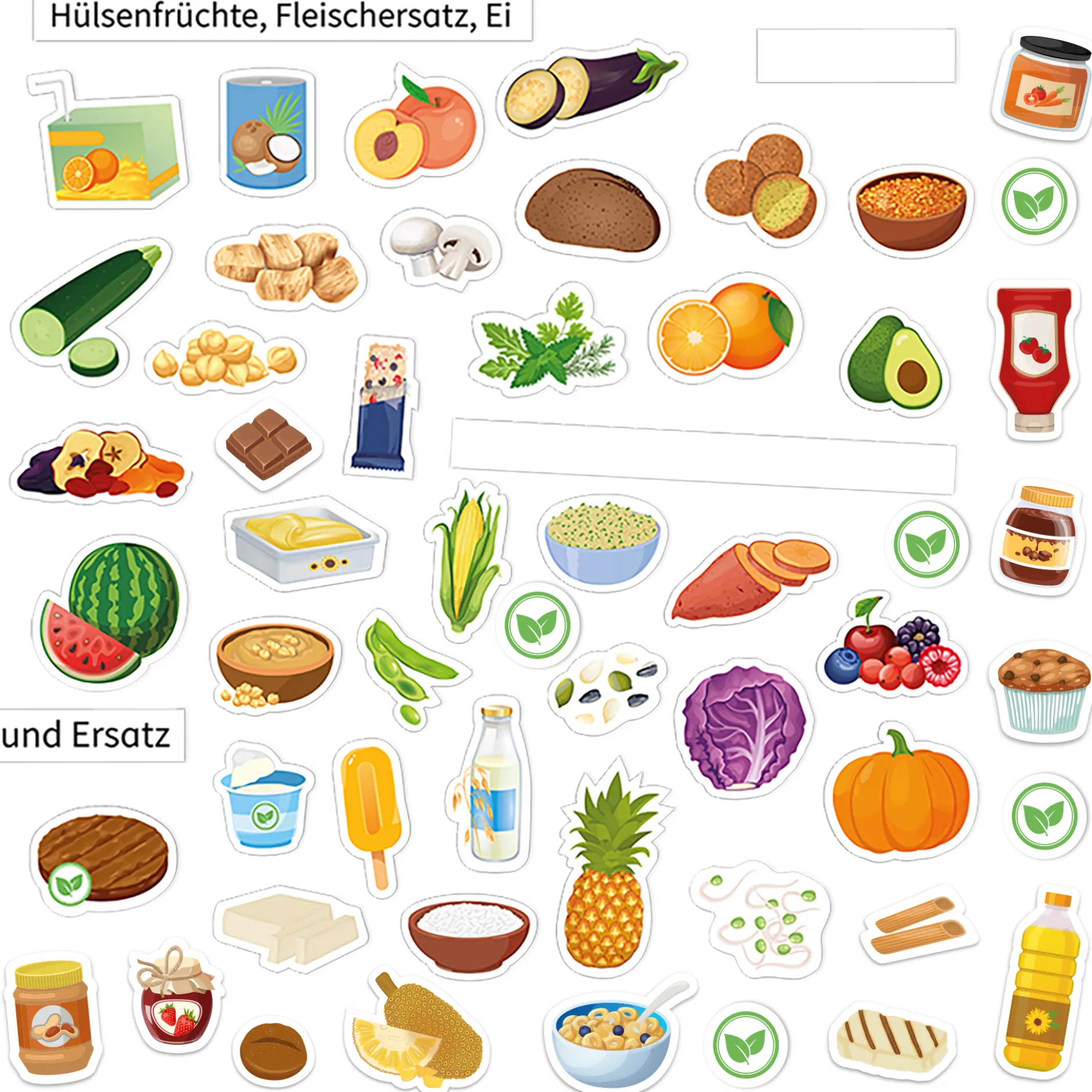 Klassenset vegetarische und vegane Ernährung, magnetisch