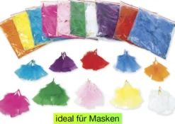 Kleine Federn in 10 Farben, 140 g