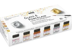 KREUL Glas- und Porzellanmalfarbe Metallic, 6 x 20 ml
