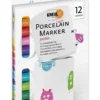 KREUL Porzellan-Stifte Junior, Strichstärke 2-4 mm, 12 Stück
