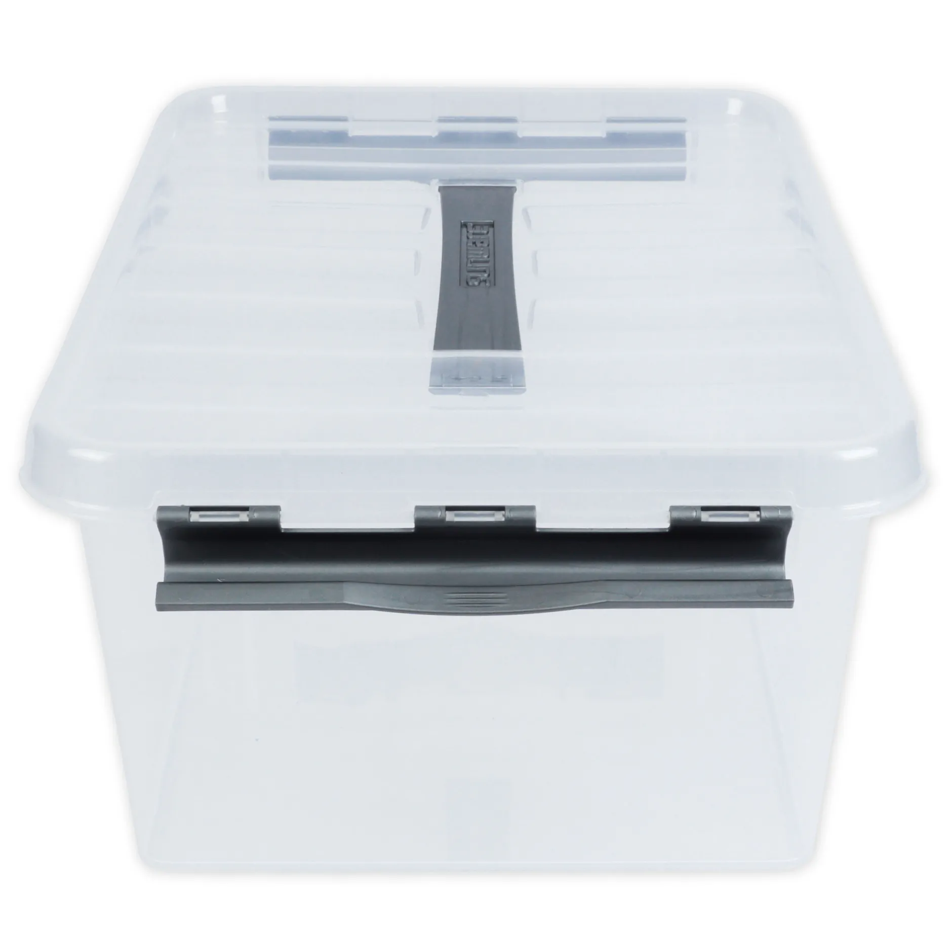 Kunststoff-Box stapelbar mit Tragegriff, transparent, 15 Liter