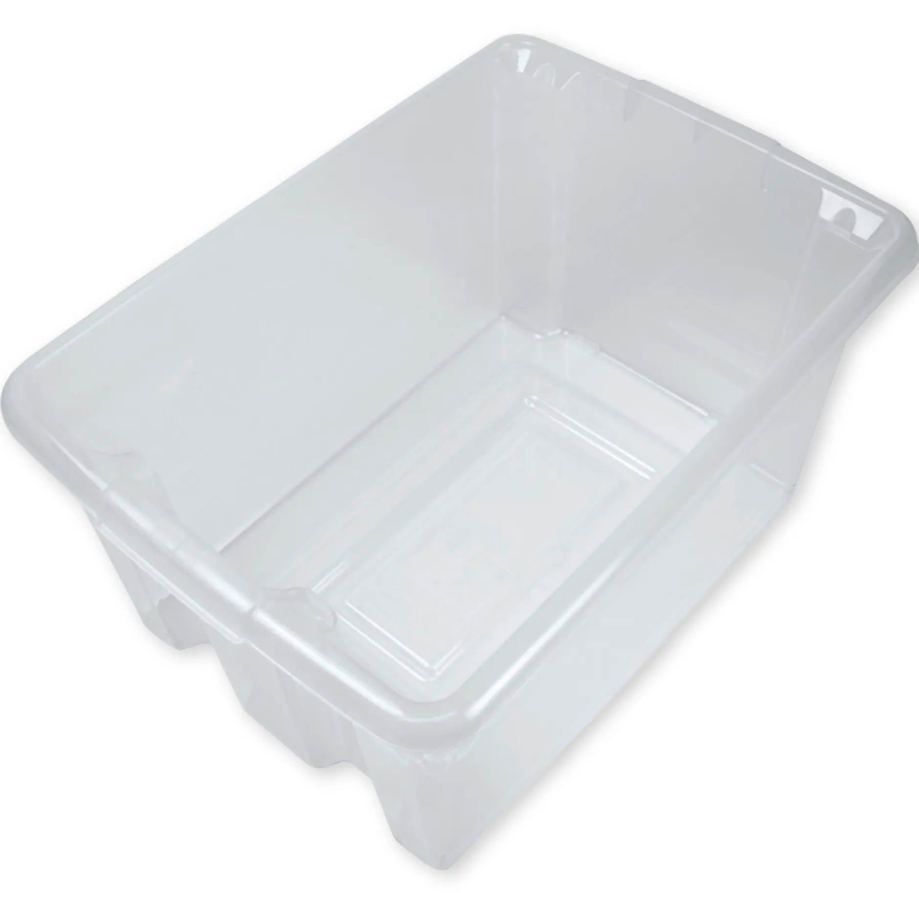 Kunststoff-Box transparent, ohne Deckel, 14 Liter