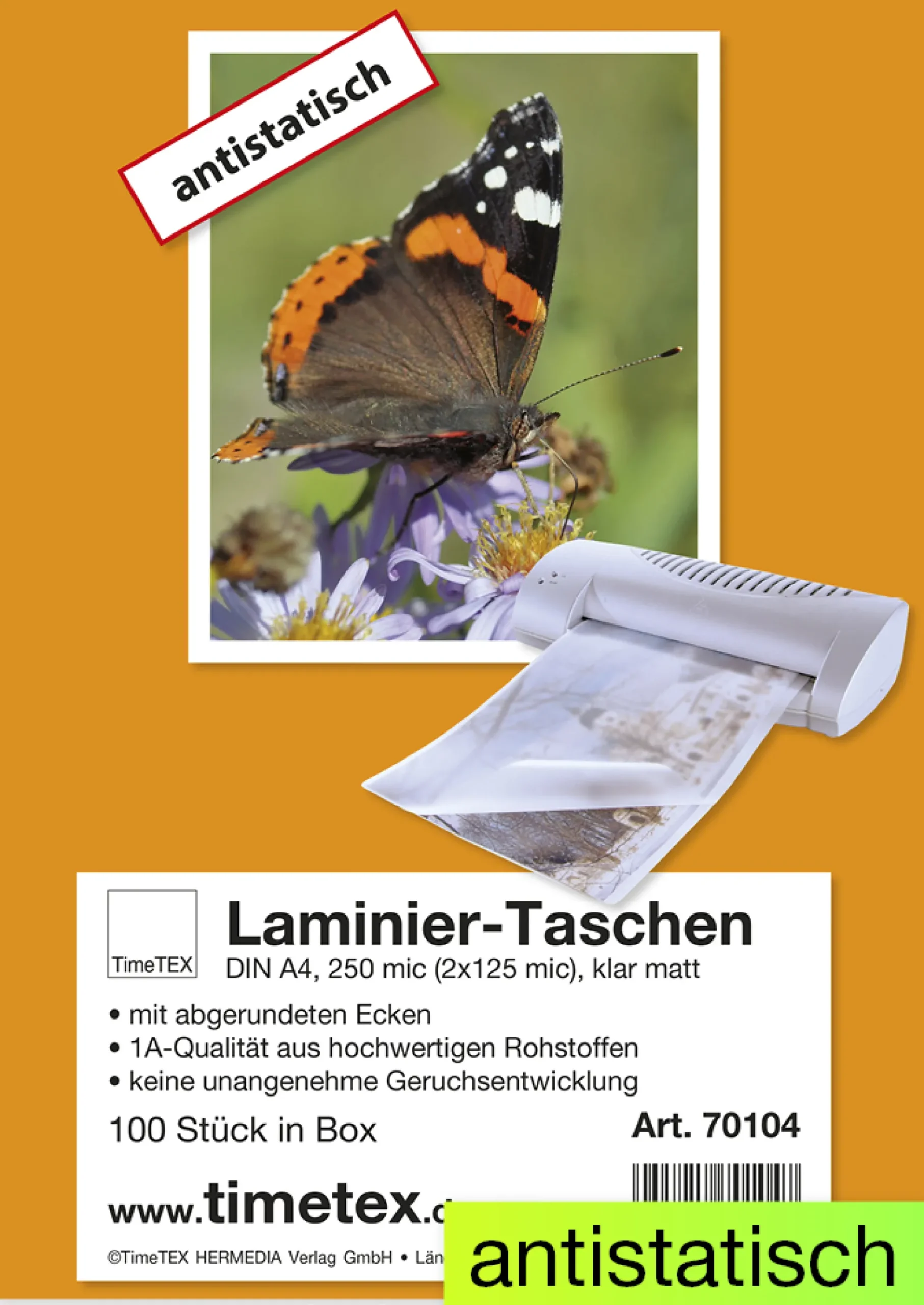 Laminier-Taschen A4 2x125 mic matt, 100 Stück