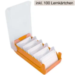 Lernbox A8 Kunststoff mit 100 Lernkärtchen