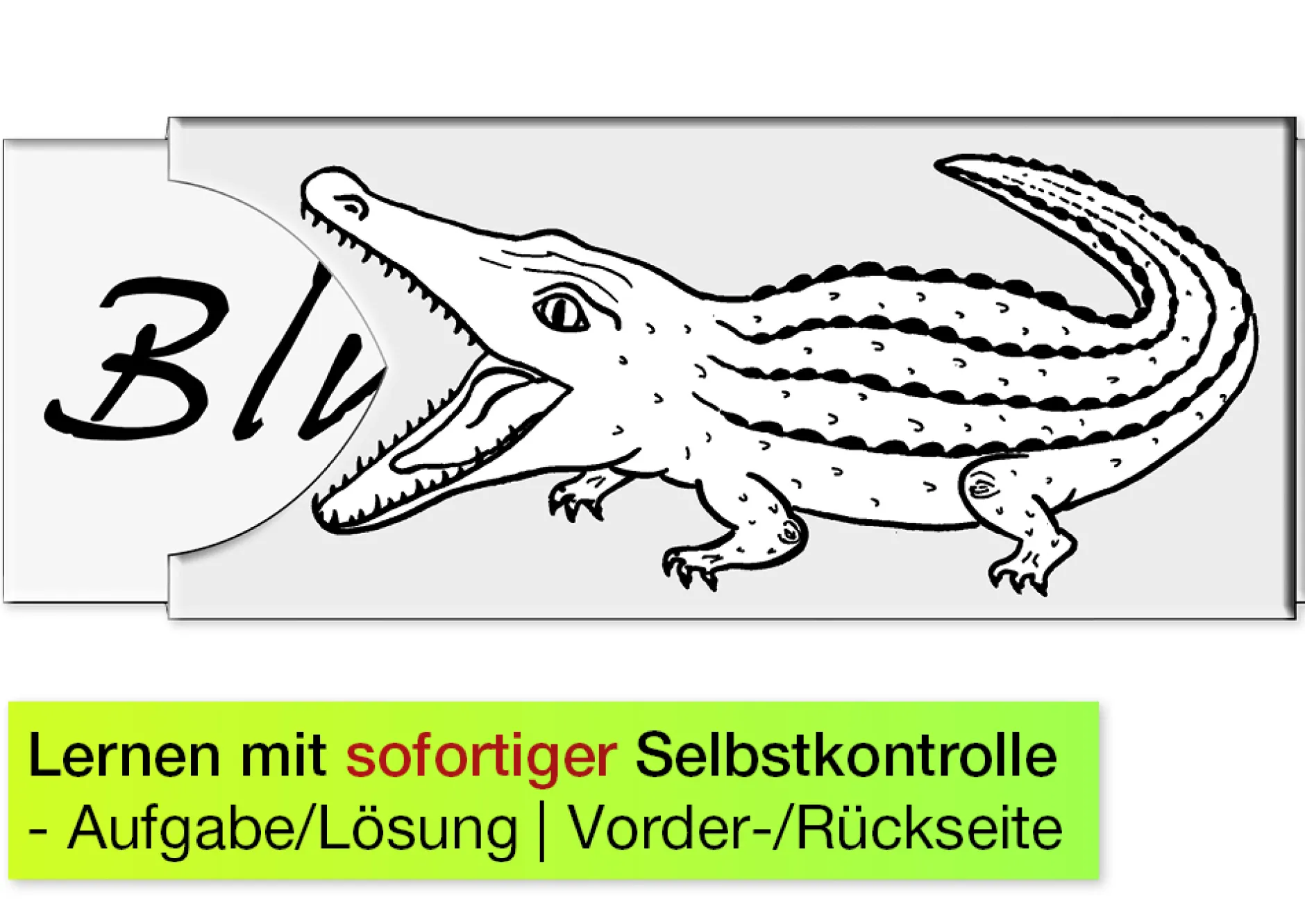Leseschieber Wort-Krokodil