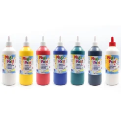 Magic Paint Zauberfarbe inkl. Textilmedium á 500 ml, 7-tlg.