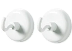 Magnet-Haken-Set, 47 mm ø, weiß, 2-tlg.