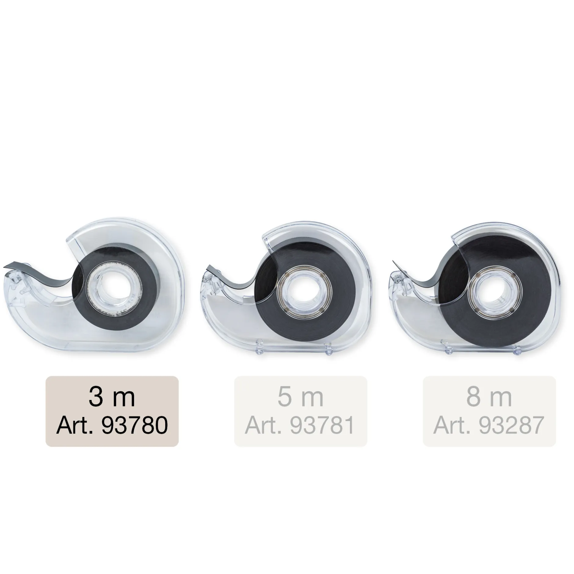 Magnet-Streifen-Abroller, selbstklebend, 19 mm, 3 m