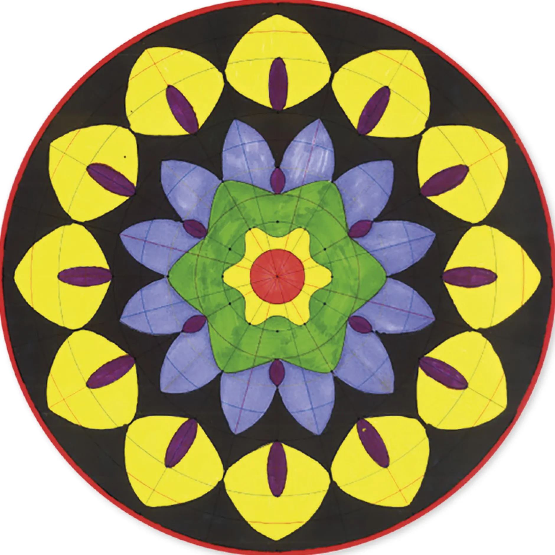 Mandala-Papier, 28x28 cm, 36 Blatt