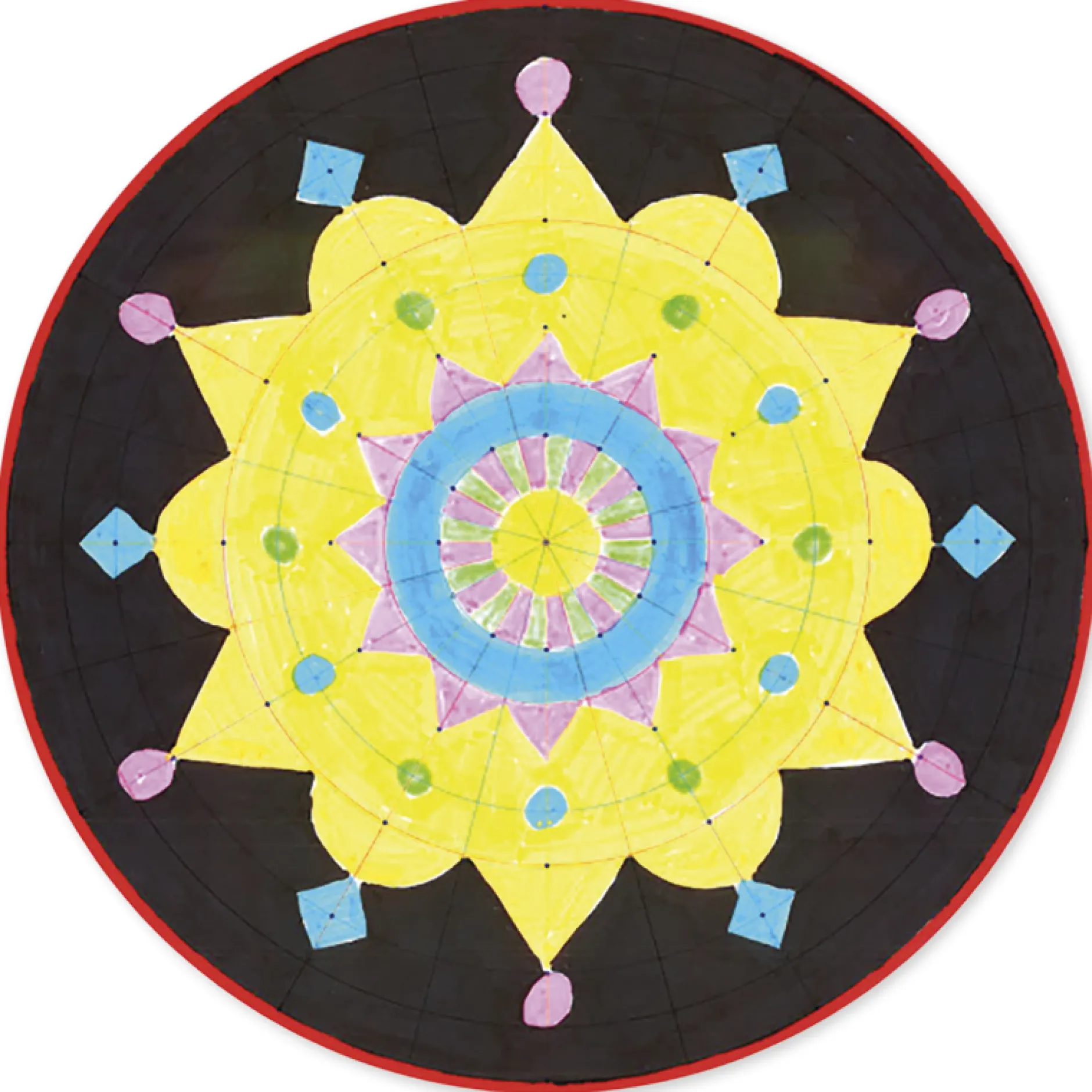 Mandala-Papier, 28x28 cm, 36 Blatt