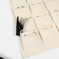 Material-Taschen-Vorhang aus Canvas, 24 Taschen, 93x60 cm