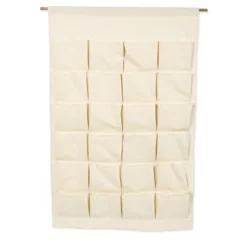 Material-Taschen-Vorhang aus Canvas, 24 Taschen, 93x60 cm