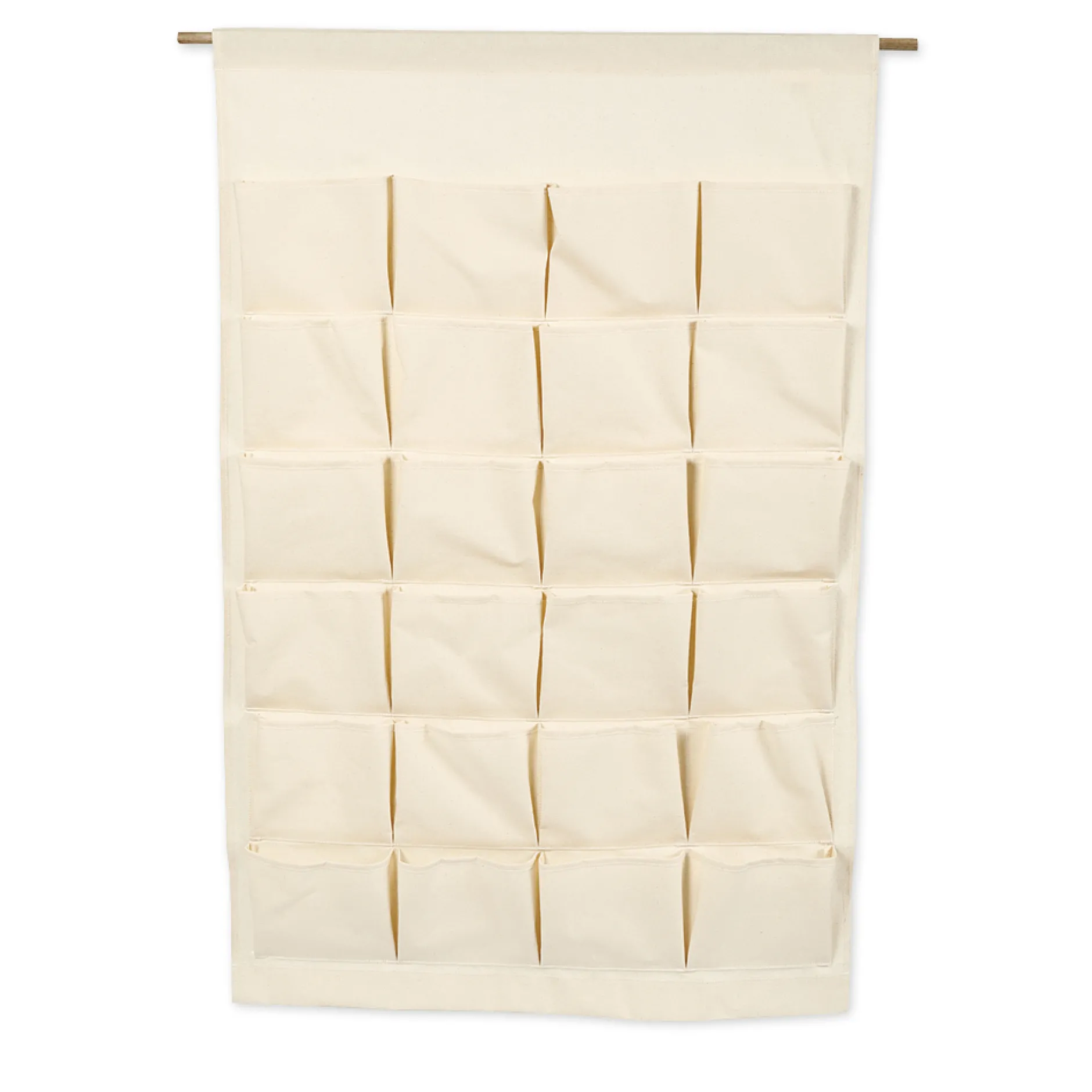 Material-Taschen-Vorhang aus Canvas, 24 Taschen, 93x60 cm
