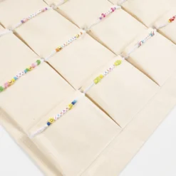 Material-Taschen-Vorhang aus Canvas, 24 Taschen, 93x60 cm