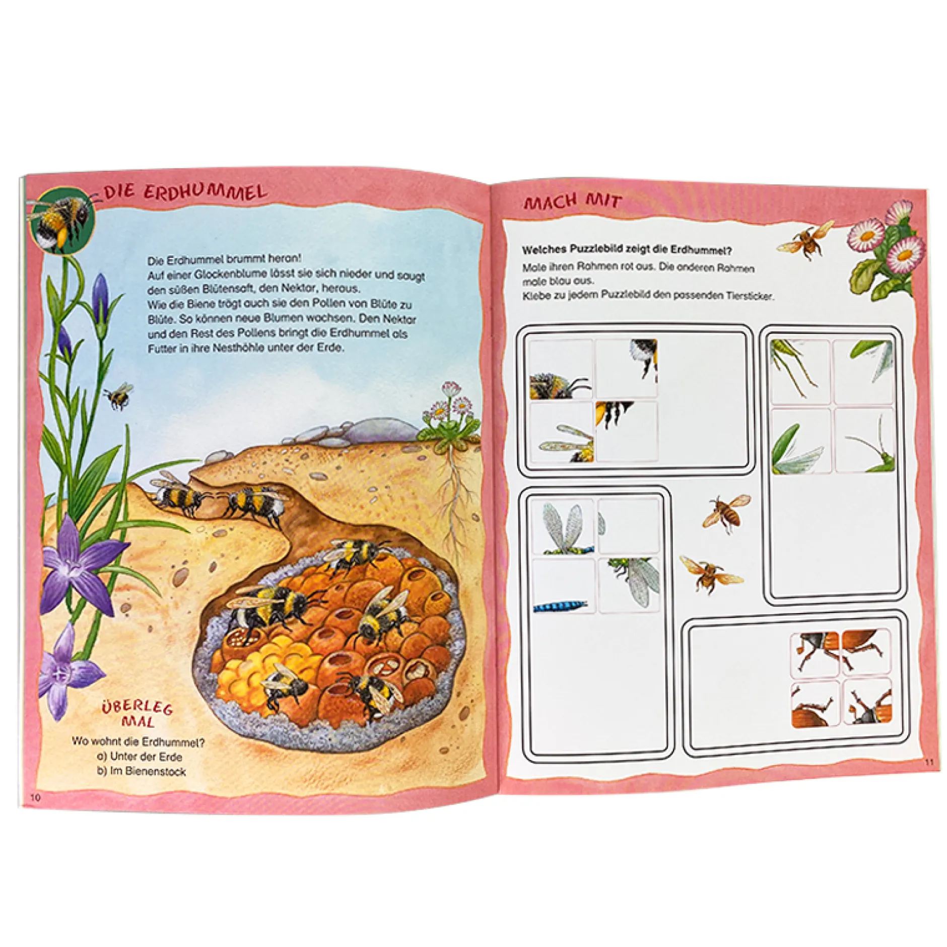 Mein großes Tierstickerbuch – Die kleine Honigbiene und ihre Freunde