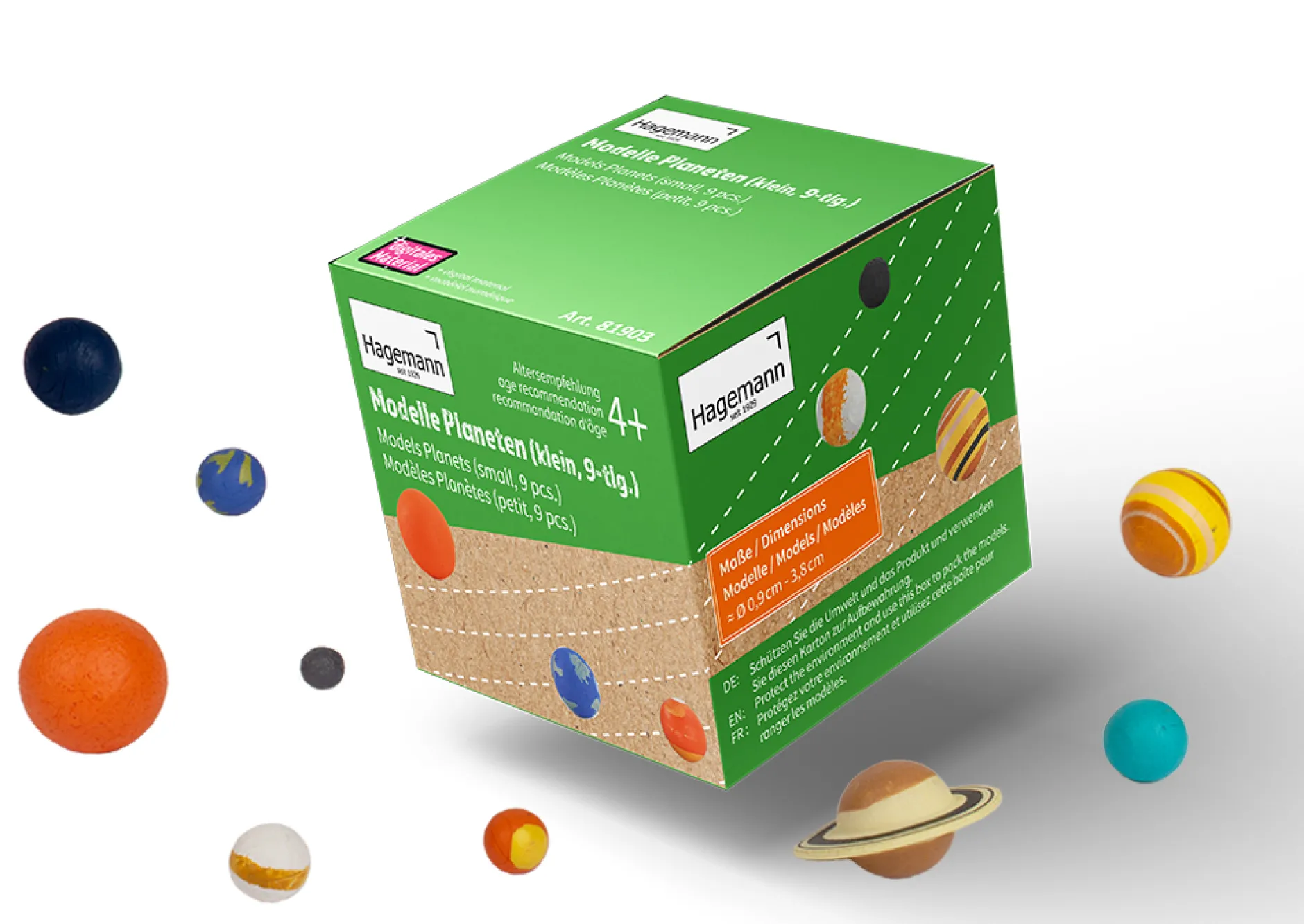 Modelle Planeten, klein, 9-tlg.