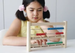 Montessori-Rechenrahmen aus RE-Wood, 4 Reihen/4-stellig "Montessori Premium"