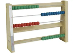 Montessori-Rechenrahmen aus RE-Wood, 4 Reihen/4-stellig