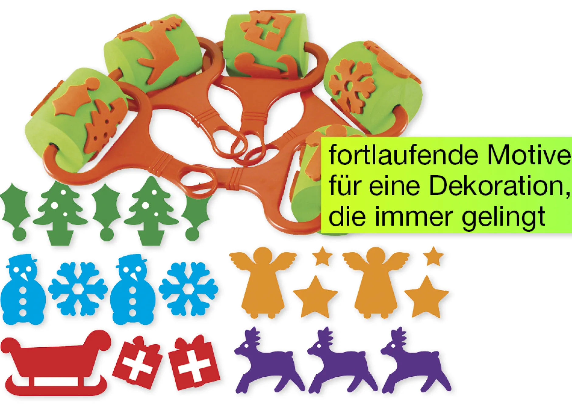 Motiv-Druckrollen "Weihnachten", 5-tlg.