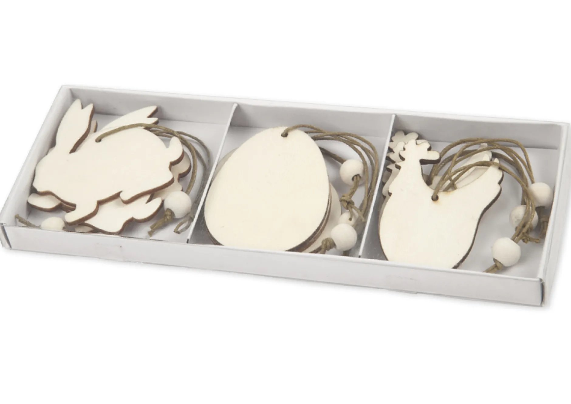 Osterschmuck aus Holz, 9-tlg.