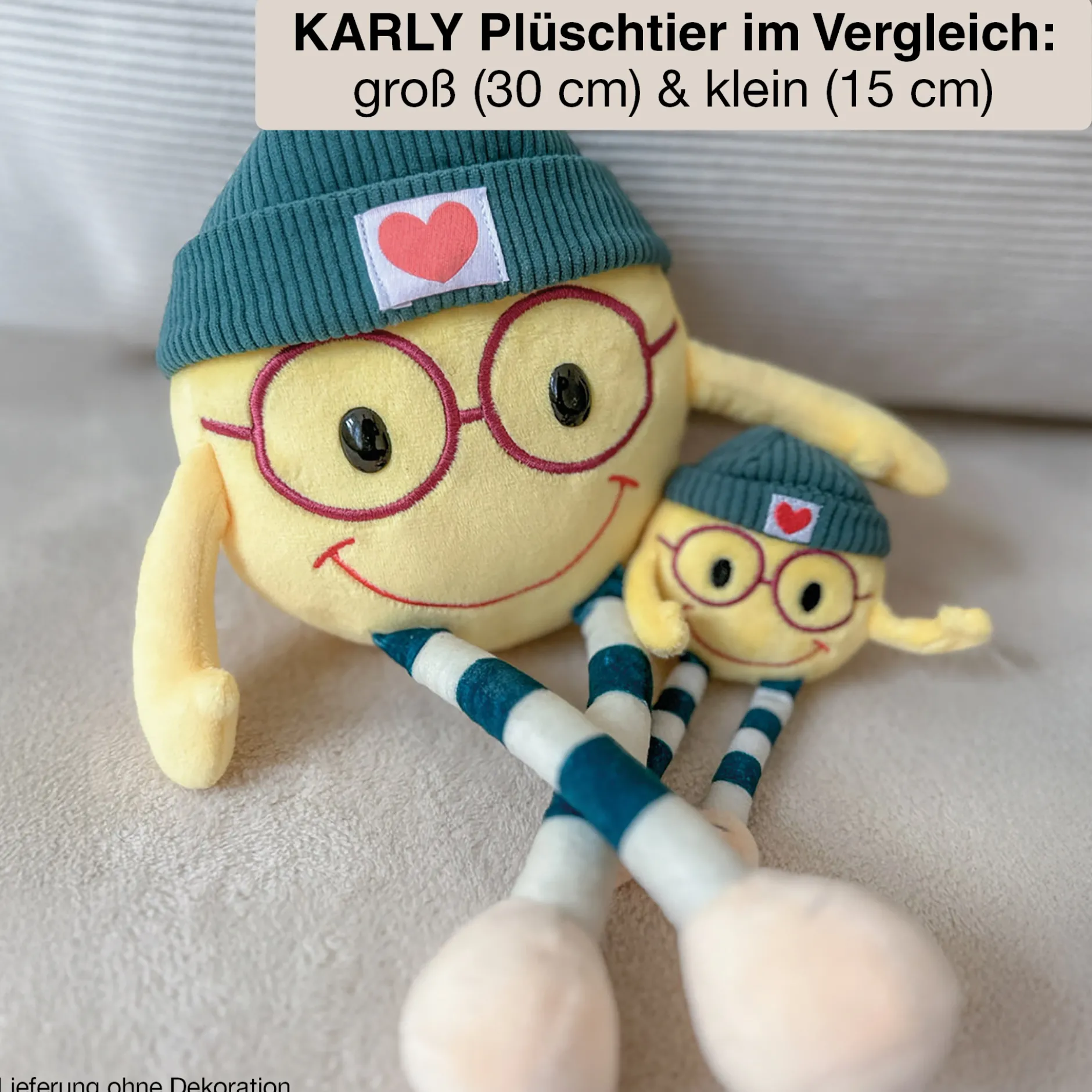 Plüschtier KARLY mini, mit Schlaufe, 15 cm