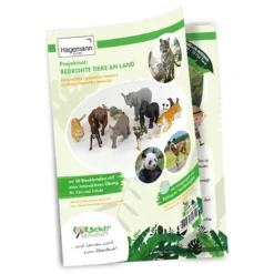 Projektset "Bedrohte Tiere an Land", 12-tlg