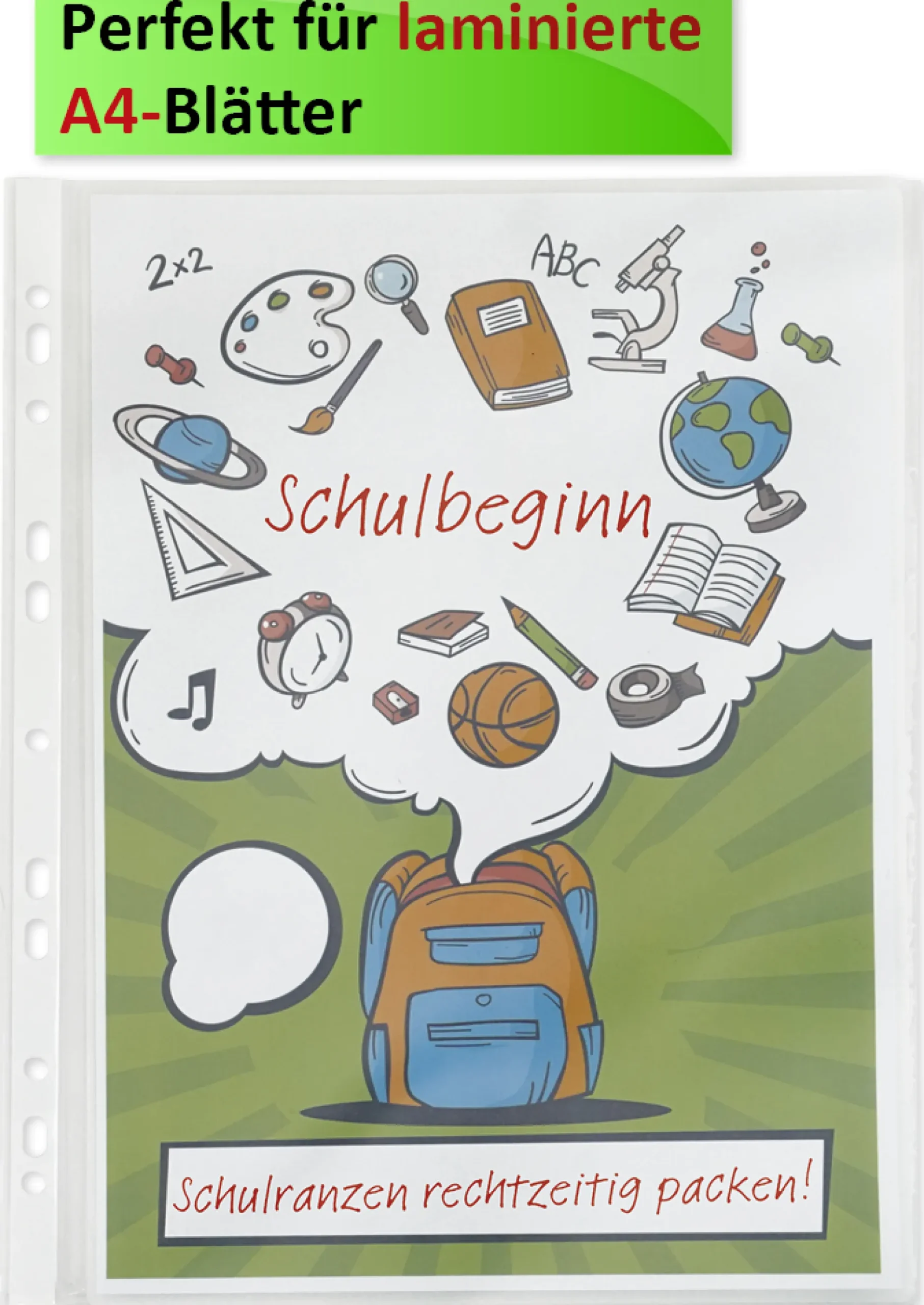 Prospekt-Hüllen A4+ "Laminierformat", 80 my, 10 Stück