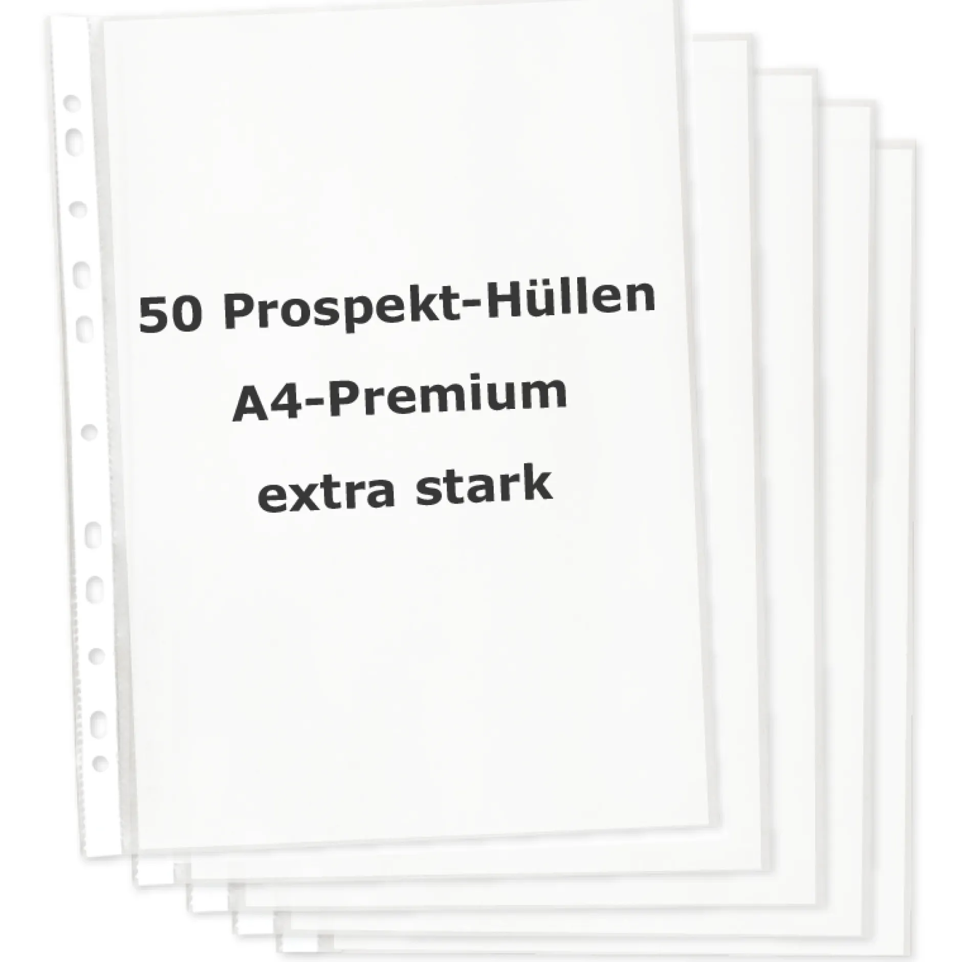 Prospekt-Hüllen A4 Premium, extra stark, 50 Stück