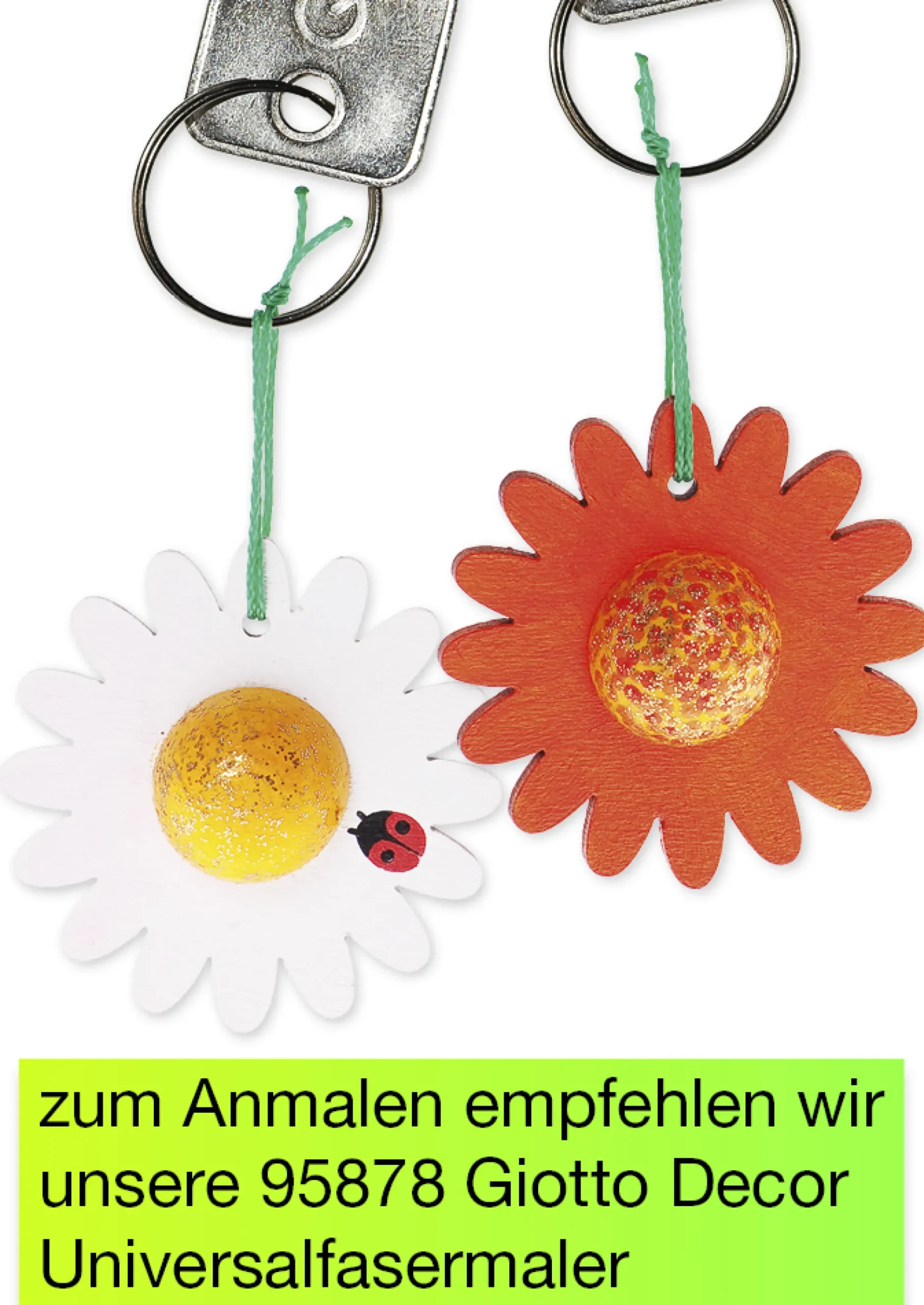 Schlüsselanhänger "Blume", 2 Stück