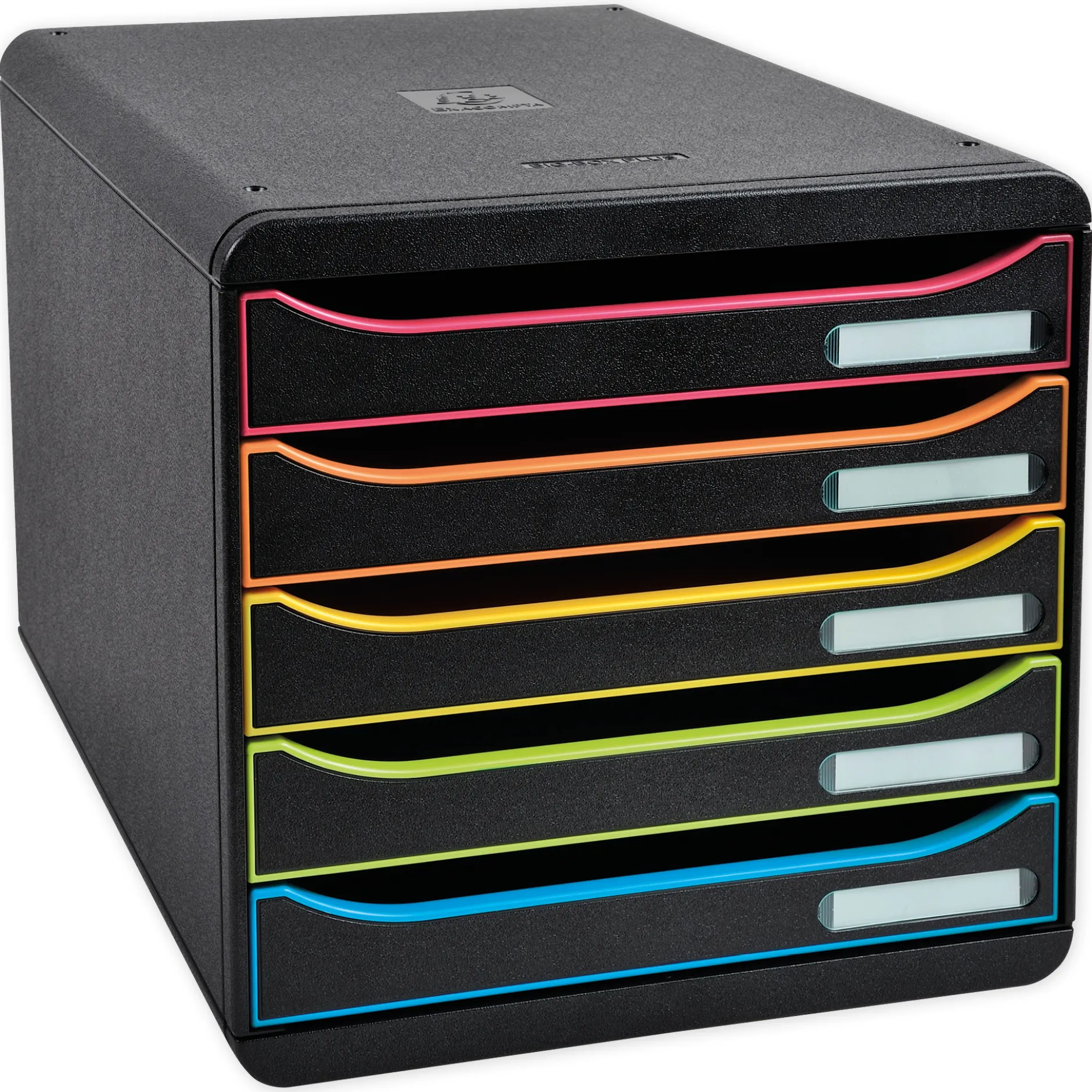 Schubladen-Box A4 "Regenbogen", Kunststoff mit 5 Schüben