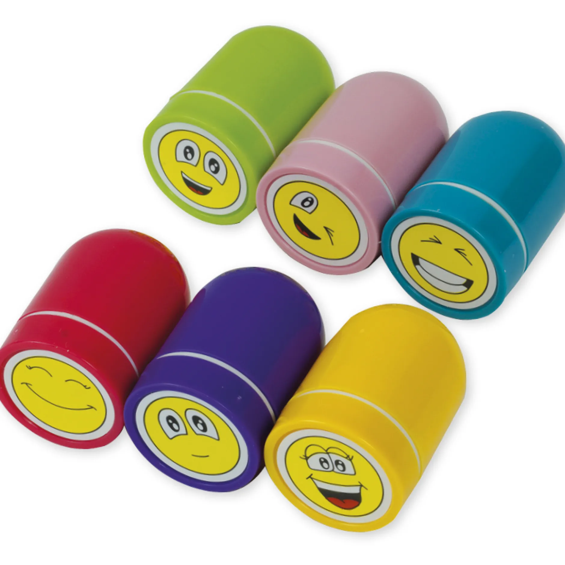 Set Dauer-Stempel „Lachende Gesichter“, 6-tlg.