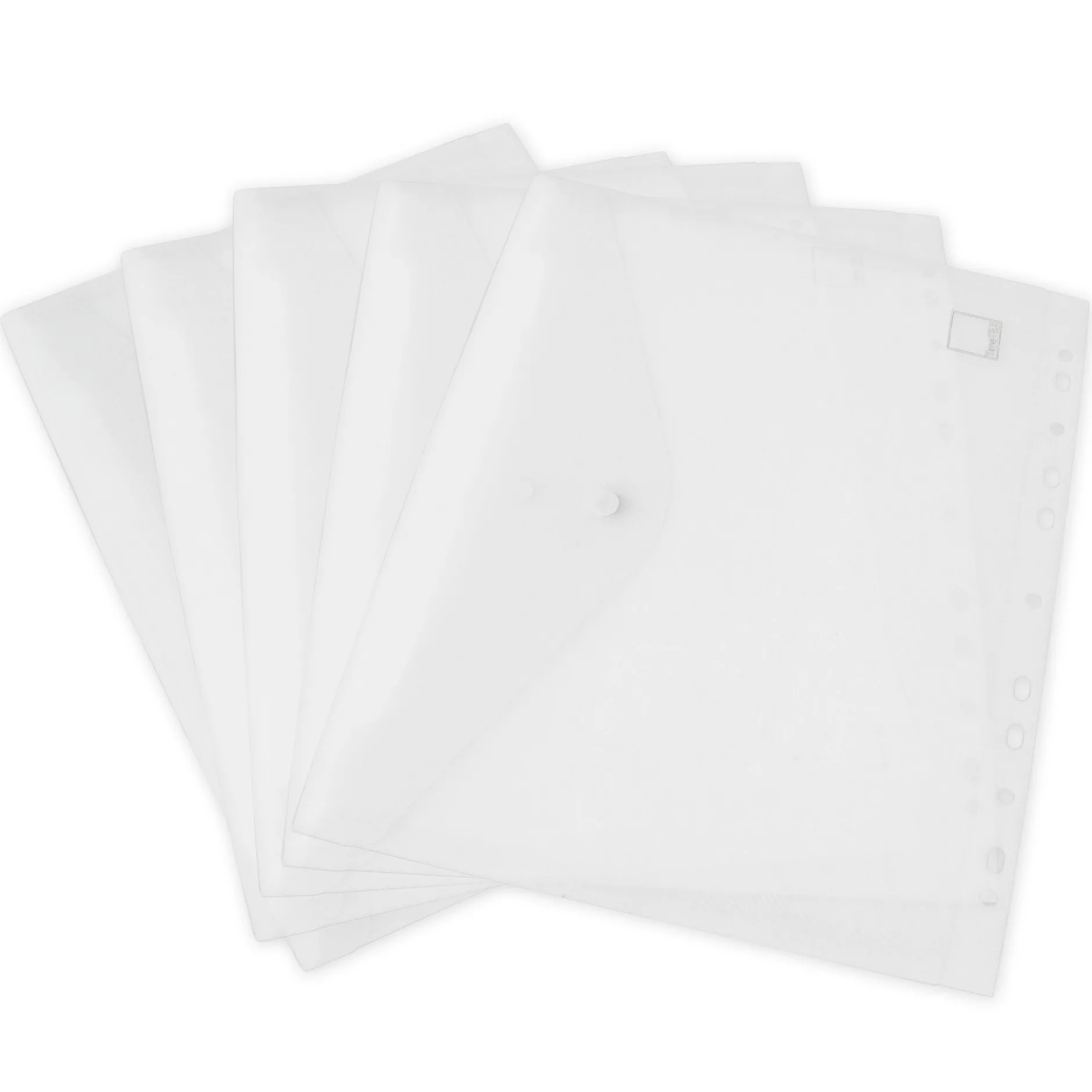 Set Dokumentenmappe A4 zum Abheften, 5-tlg., transparent farblos