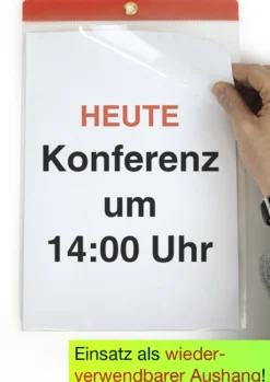 Set Einstecktaschen A4-Plus mit Farbstreifen, 5-tlg.