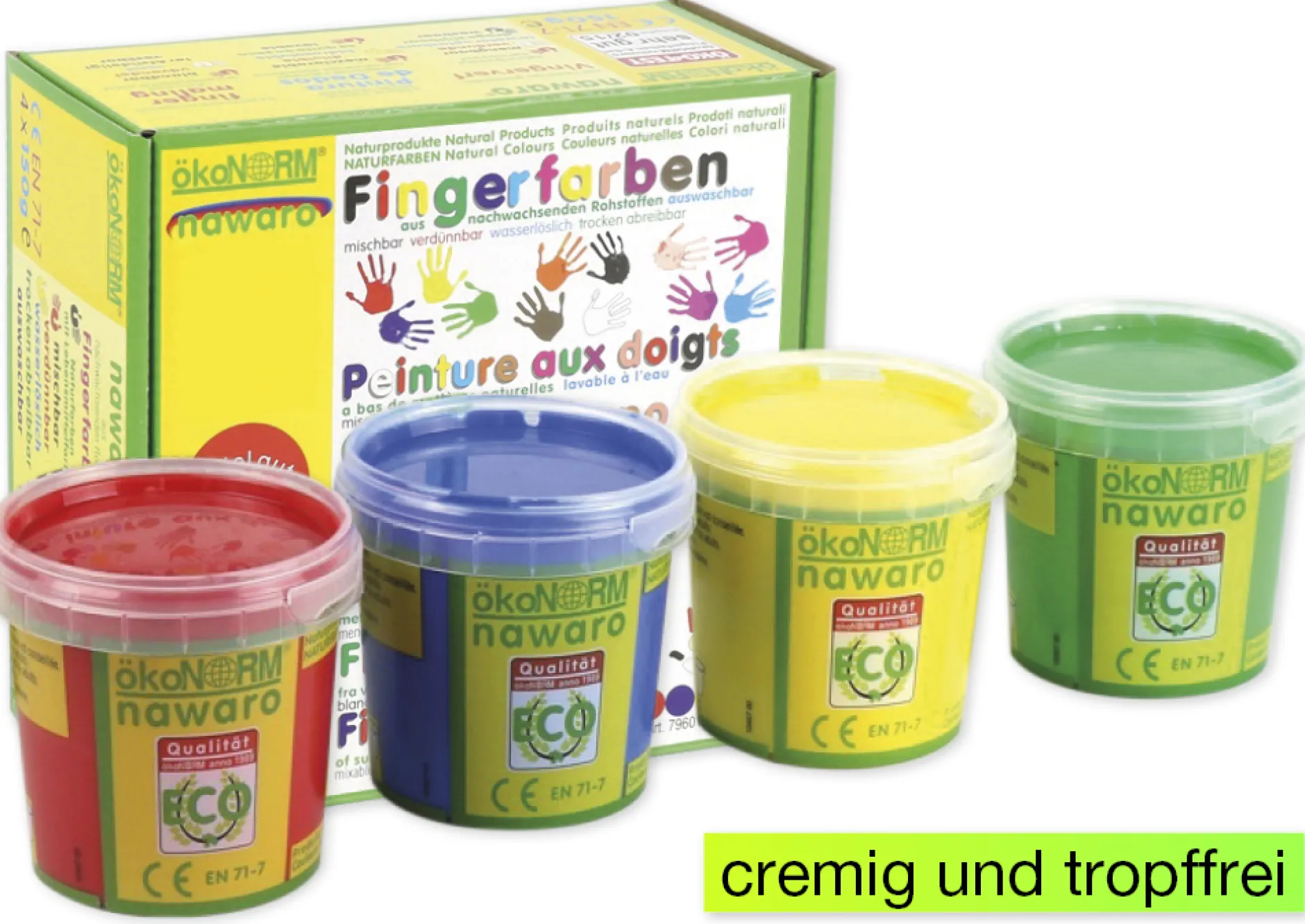 Set Fingerfarben nawaro, 4-tlg.