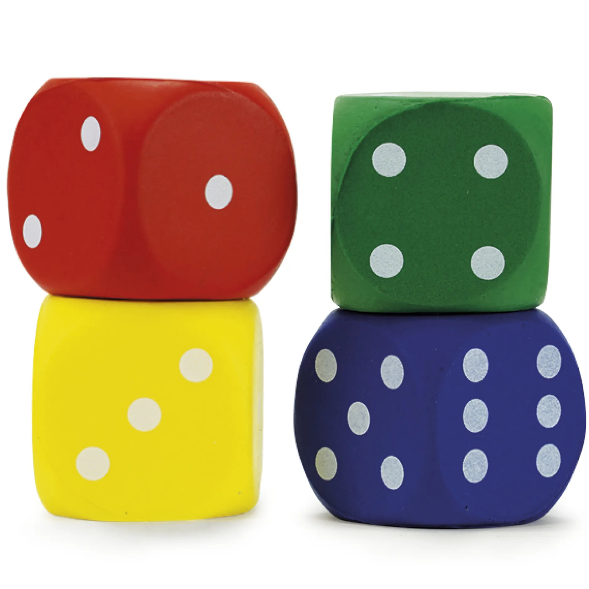 Set Flüster-Spielwürfel, 36-tlg., 4x4 cm, mit Augen, in Dose