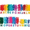 Set Groß-Buchstaben aus Filz, bunt, selbstklebend, 300 Stück