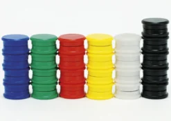 Set Haft-Magnete farbsortiert, 24 mm ø, 50-tlg.