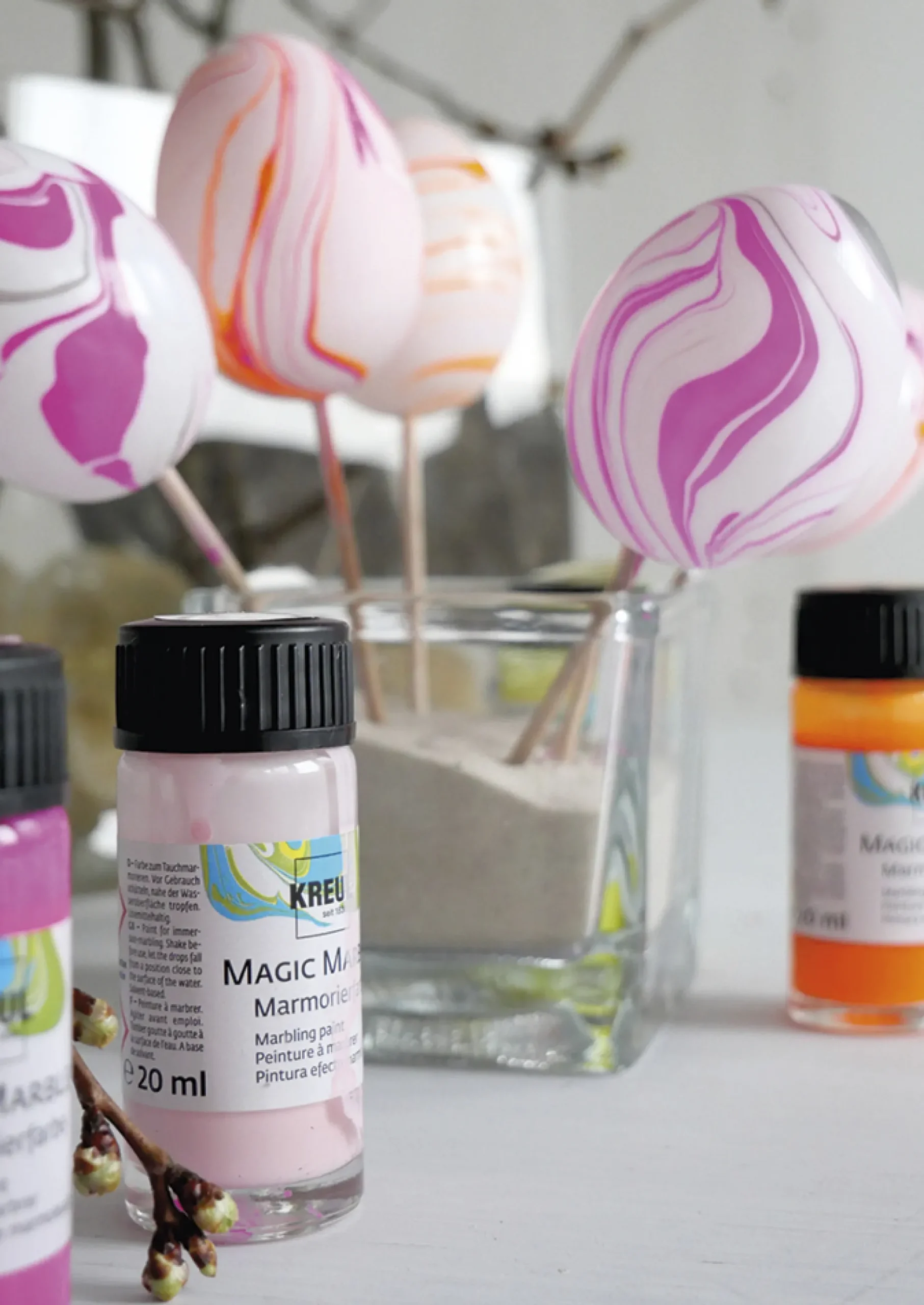Set KREUL Magic Marble Marmorier-Farben à 20 ml, 6-tlg.