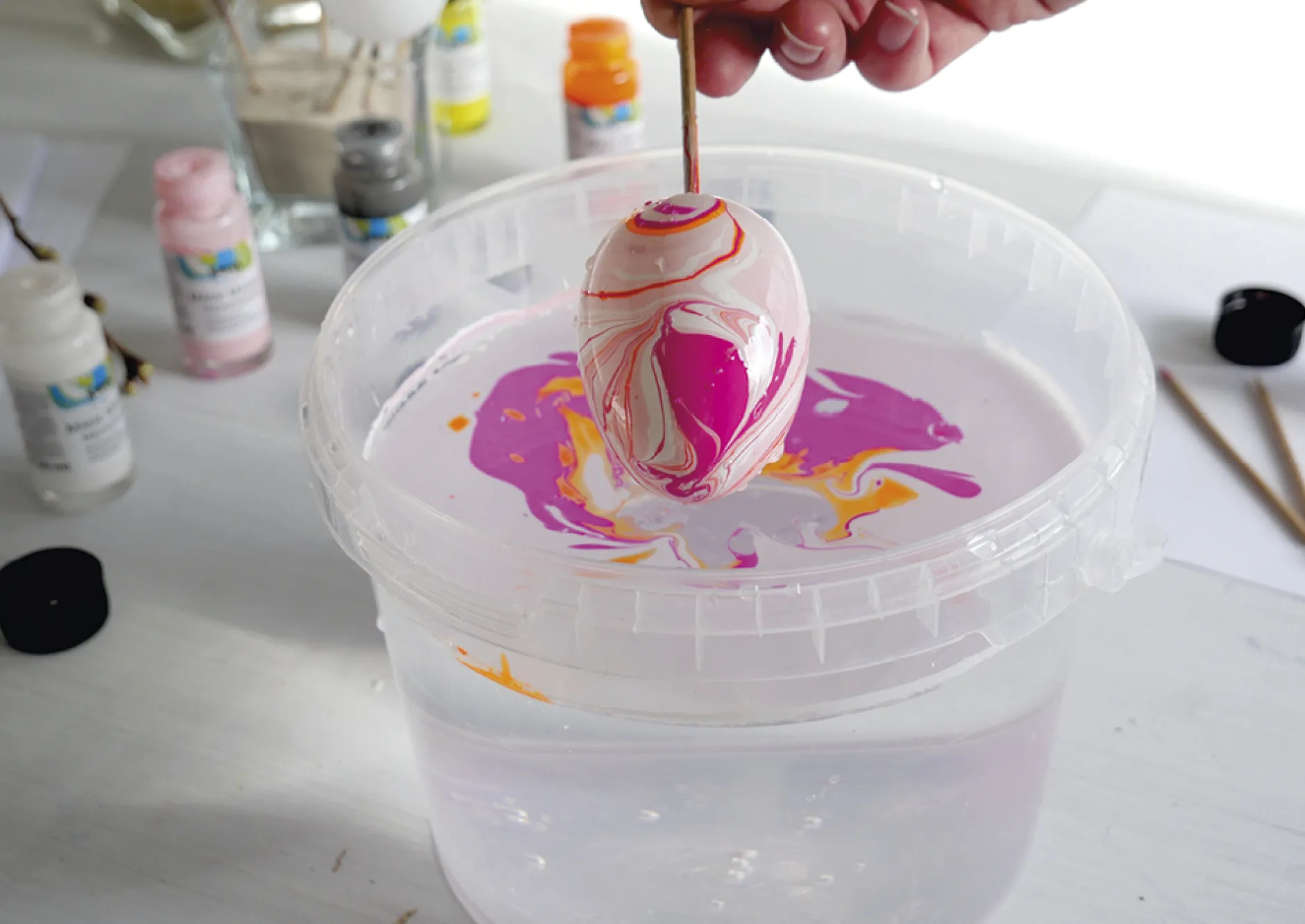 Set KREUL Magic Marble Marmorier-Farben à 20 ml, 6-tlg.