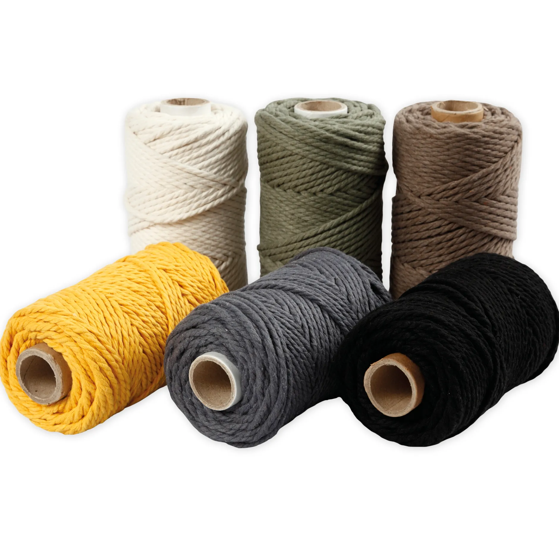Set Makramee-Kordel 4 mm, 330 g, 6 Stück