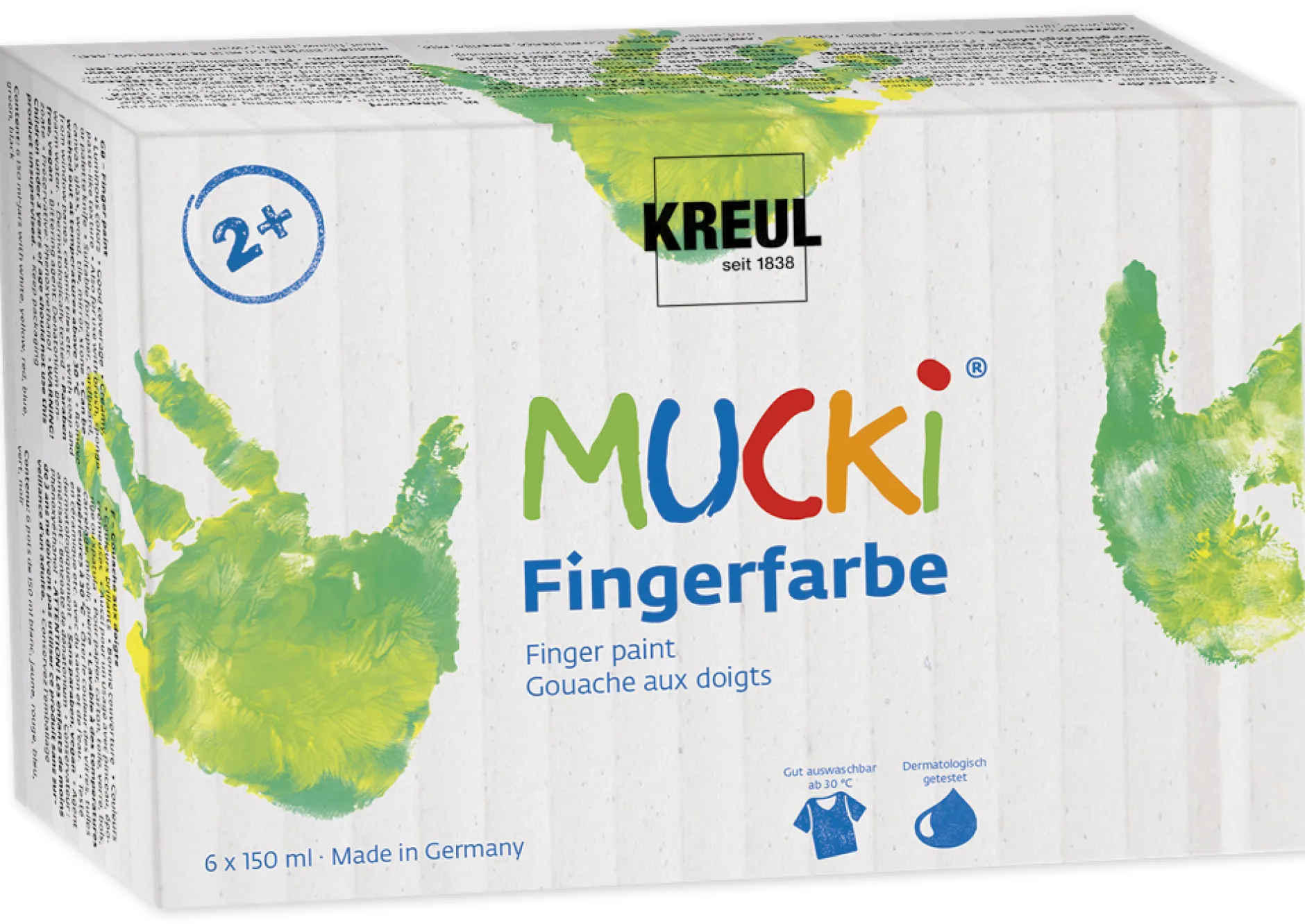Set MUCKI Fingerfarbe à 150 ml, 6-tlg.