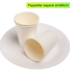 Set Pappbecher weiß, 20 cl, 50 Stück