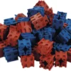 Set Rechen-Steckwürfel aus RE-Wood, 100-tlg., 2x2 cm, rot/blau