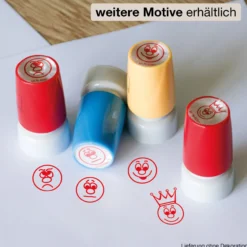 Siebdruck-Stempel "Perpetuum", "Gesicht lachend"
