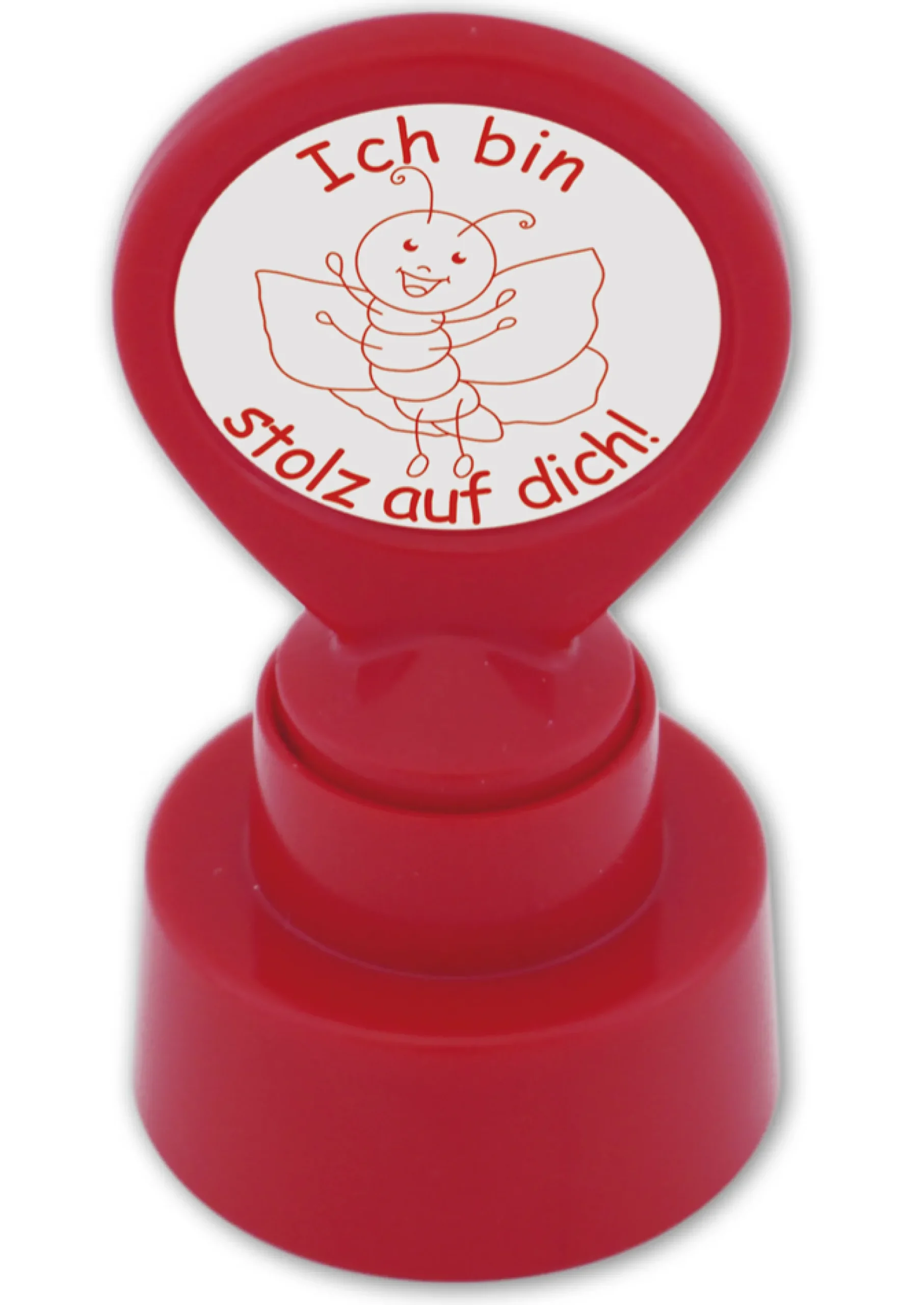 Siebdruck-Stempel "Perpetuum" rund "Ich bin stolz auf dich"
