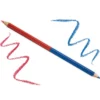 Silbenstift mit Doppelspitze rot/blau, 6-kant, 6,8 mm ø